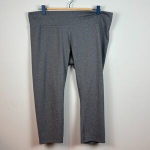 REI Co-op Womens Grey Cropped Stretch Leggings sz‎ XL Outdoors Hiking Loungewear
